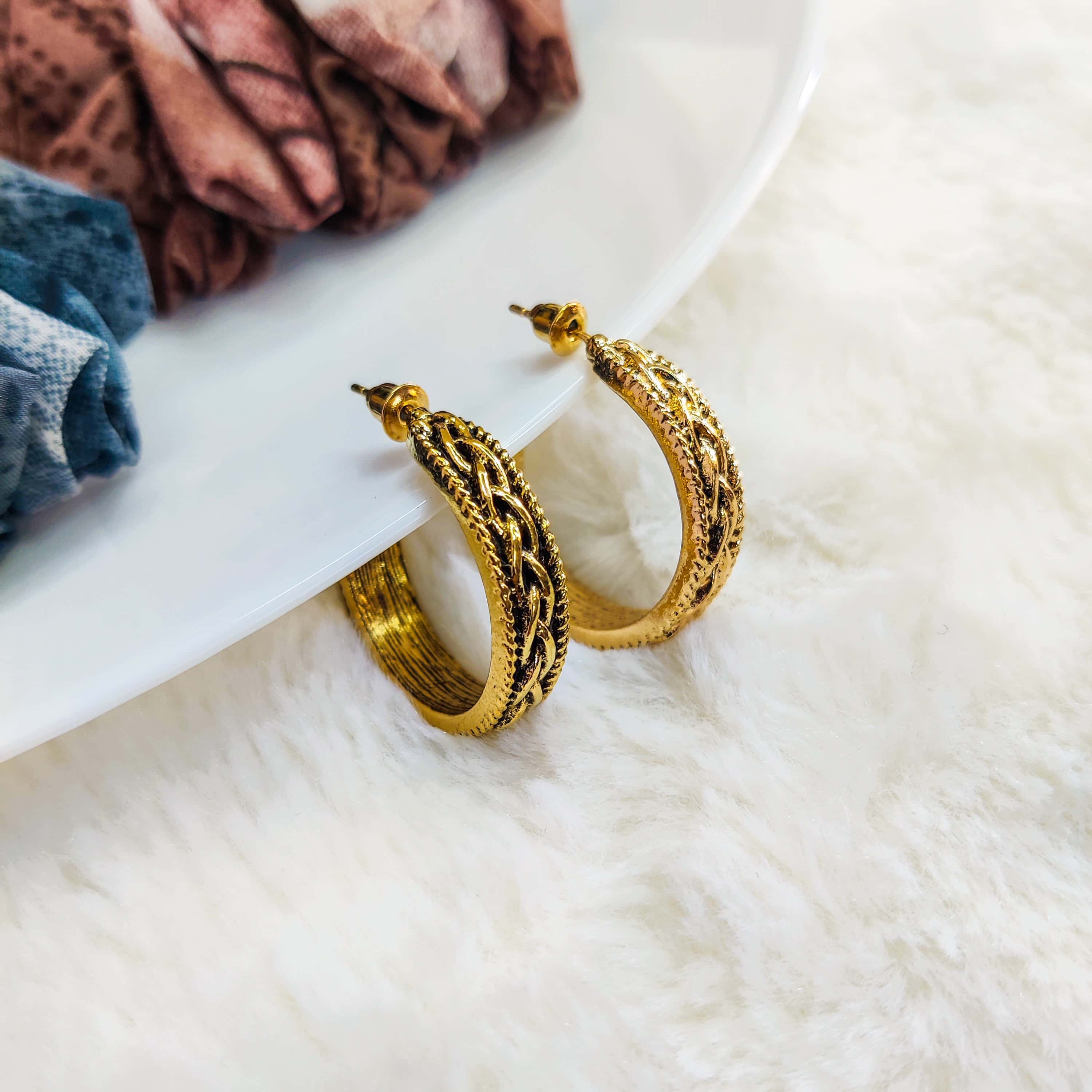 Antique Golden Hoops - Image 4