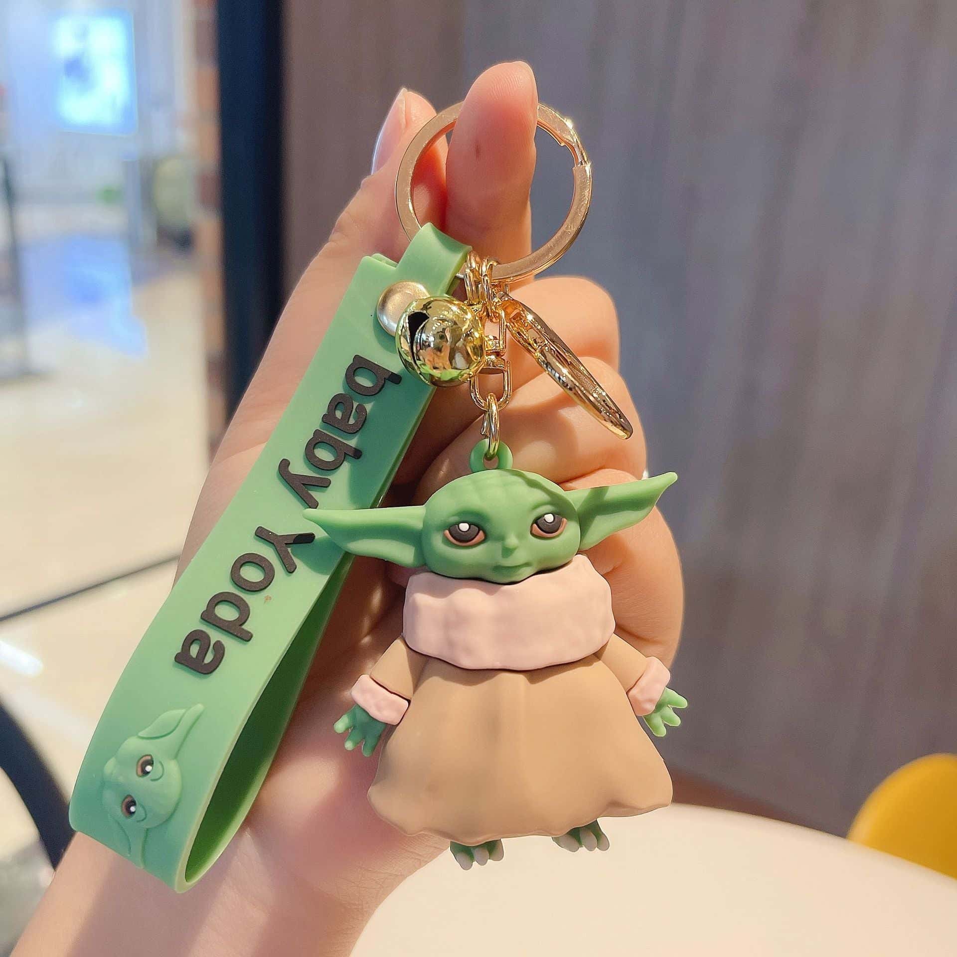 Baby Yoda Keychain with Bagcharm and Strap (STAR WARS KEYCHAIN) - Image 3