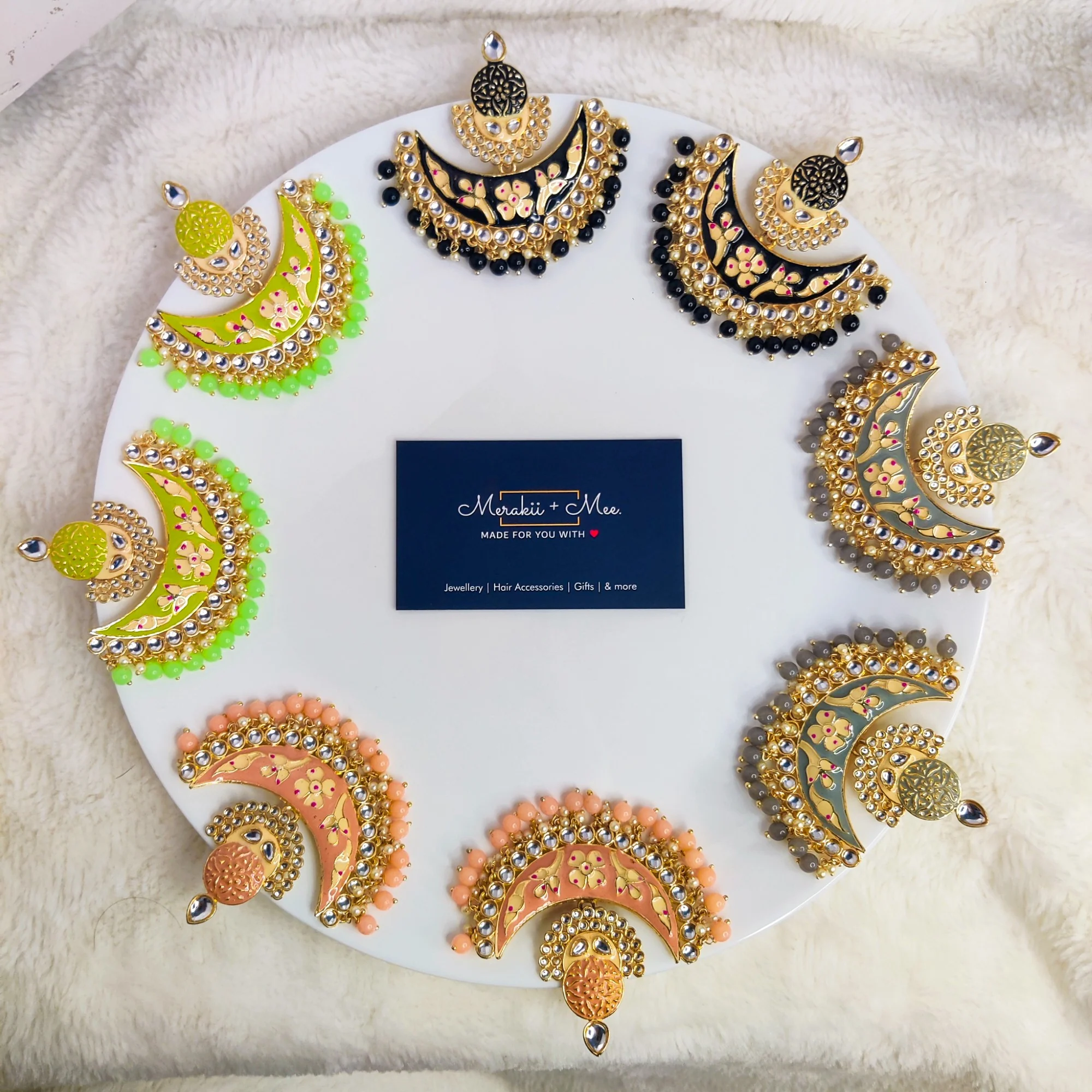 Baroque Beauty Chandbali Earrings - Image 3