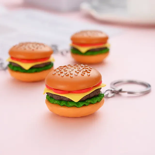 Burger, Fries, Sandwich, Cookie and Popcorn Keychain | Fast-food Burger Keychain - Image 8