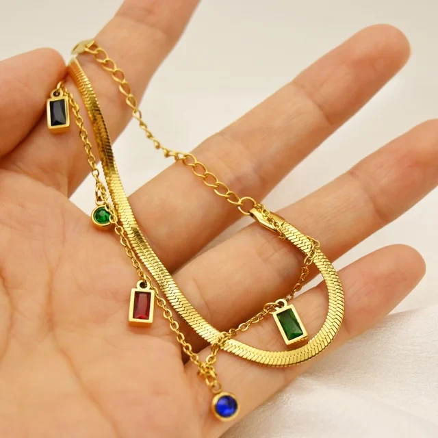 Color Pop Square Charm Bracelet - Image 8