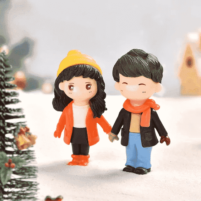 Cozy Couture Snow Couple Keyrings for Bags (Set of 2) - Image 4