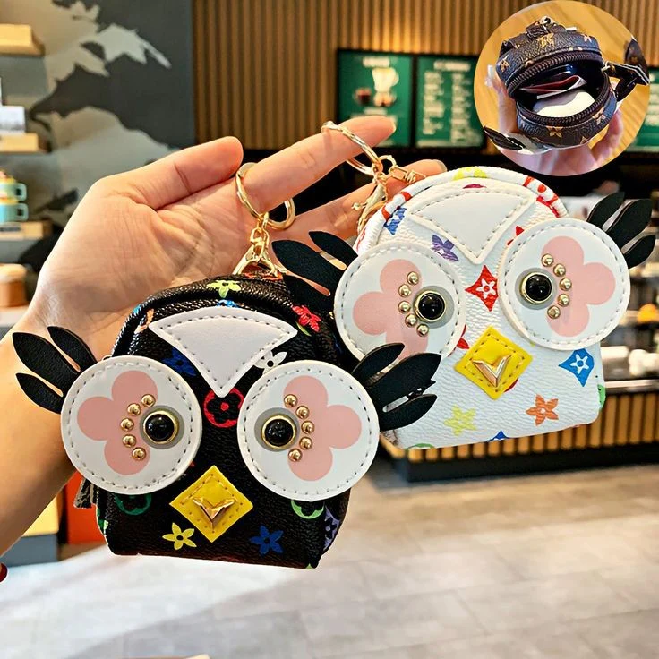 Cute Owl Backpack Wallet Keychain | Owl Coin Pouch - Image 3