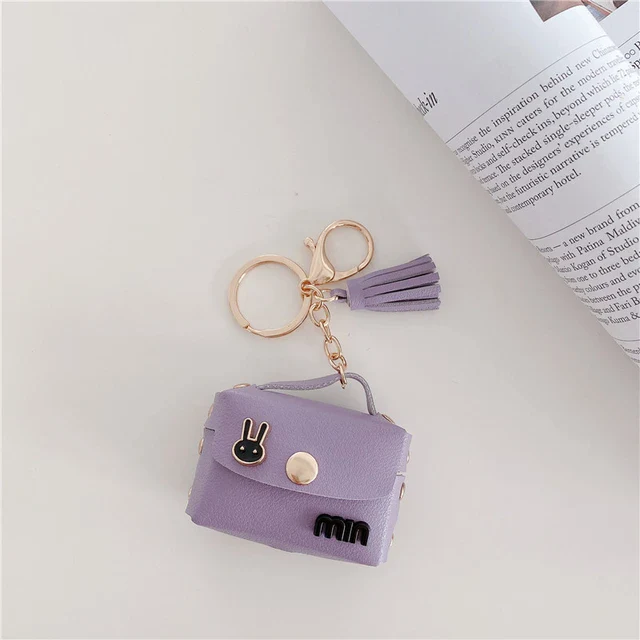 Designer Handbag Keychain - Mini Coin Purse & Airpods Earphone Storage - Image 12