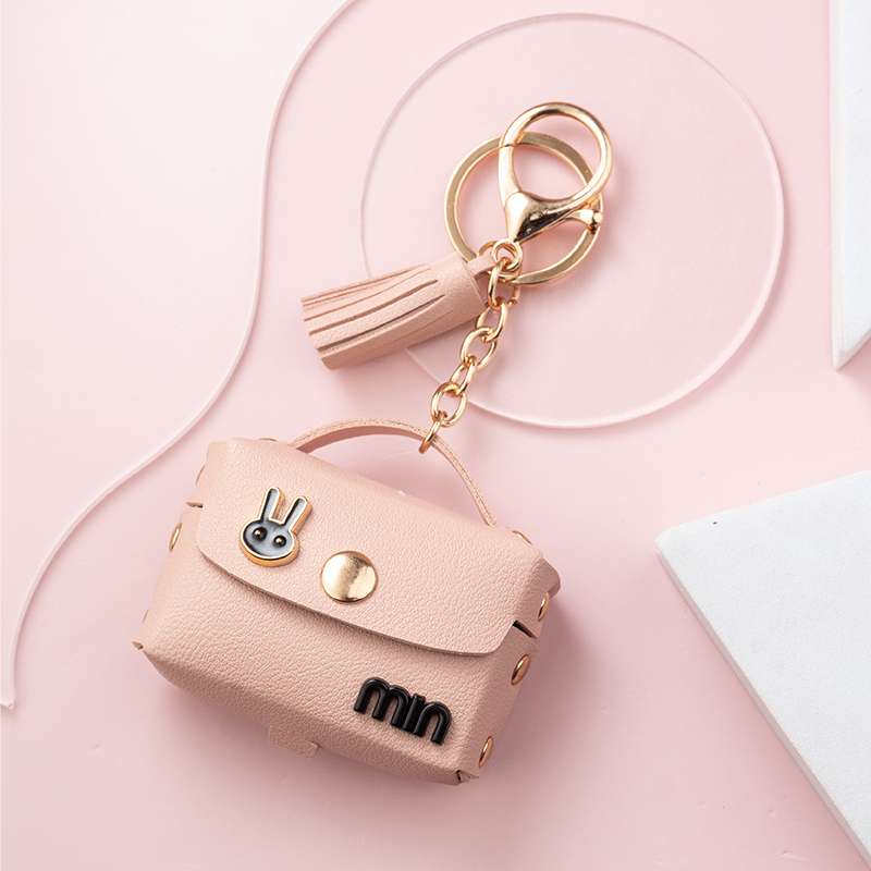 Designer Handbag Keychain - Mini Coin Purse & Airpods Earphone Storage - Image 3