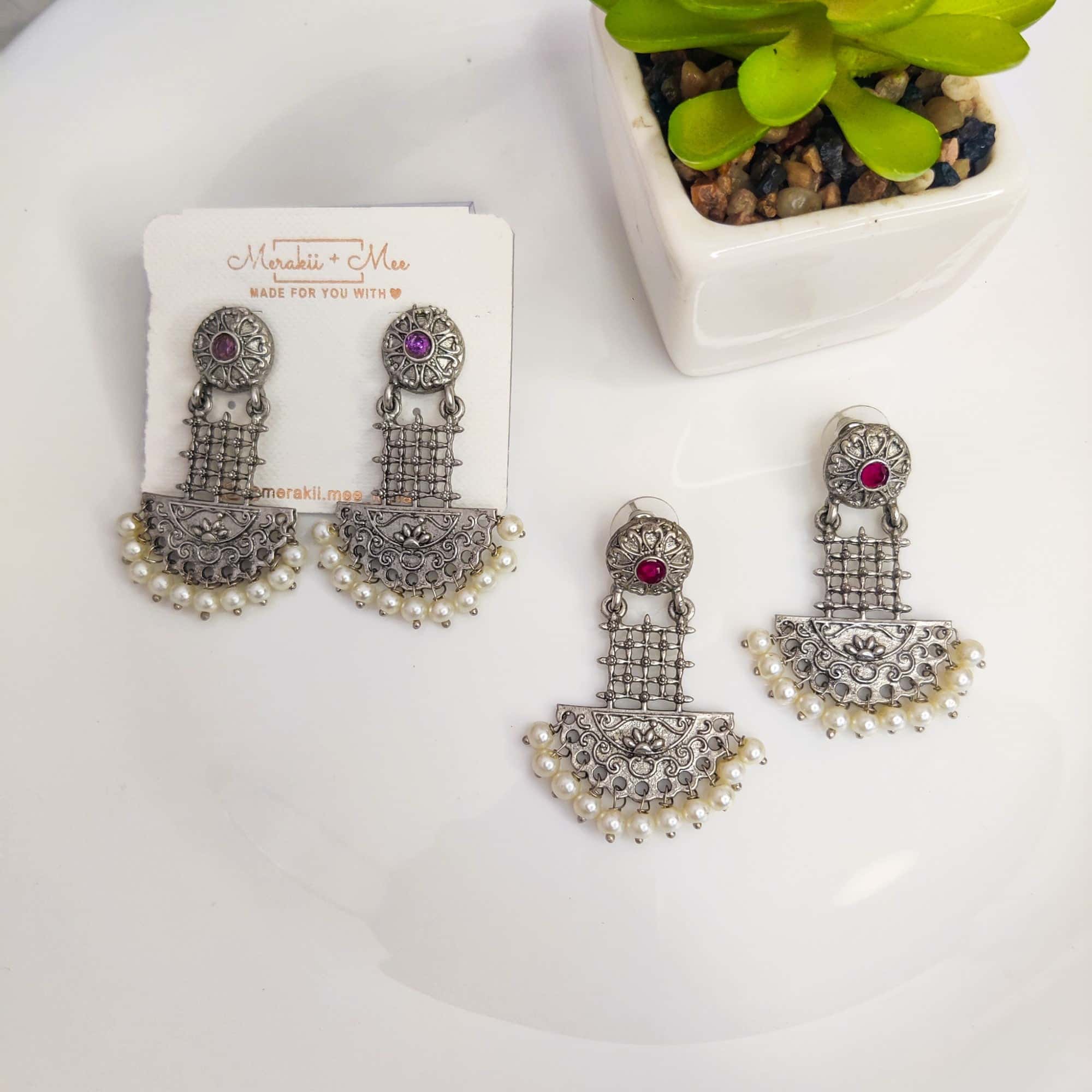 Dastoor Silver Replica Earrings - Image 5