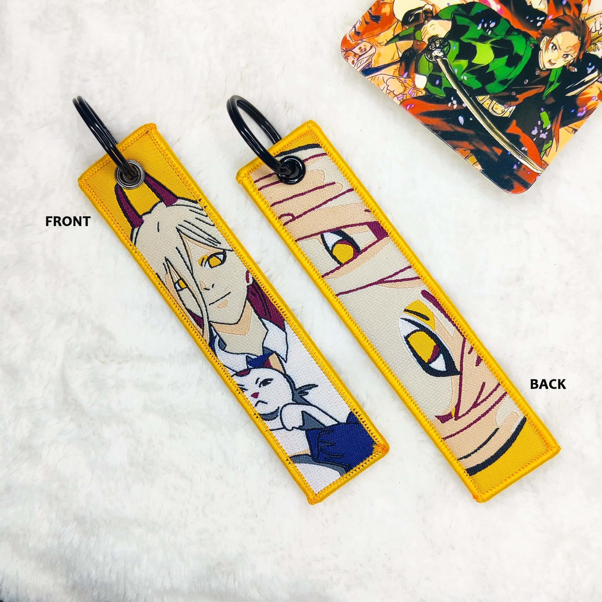 Demon Slayer: Kimetsu no Yaiba Manga Series Fabric Keychain Tag - Image 6