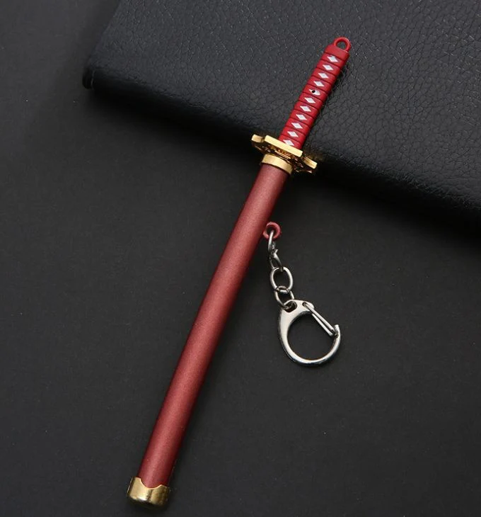 Demon Slayer, One Piece and Anime Series Mini Katana Toy Metal Keychain - Image 4