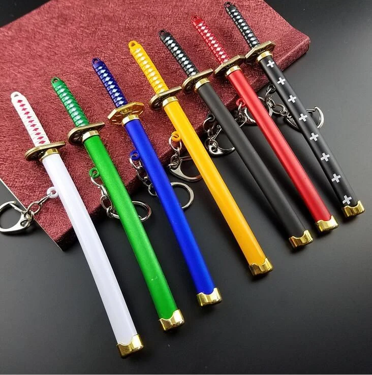 Demon Slayer, One Piece and Anime Series Mini Katana Toy Metal Keychain - Image 9