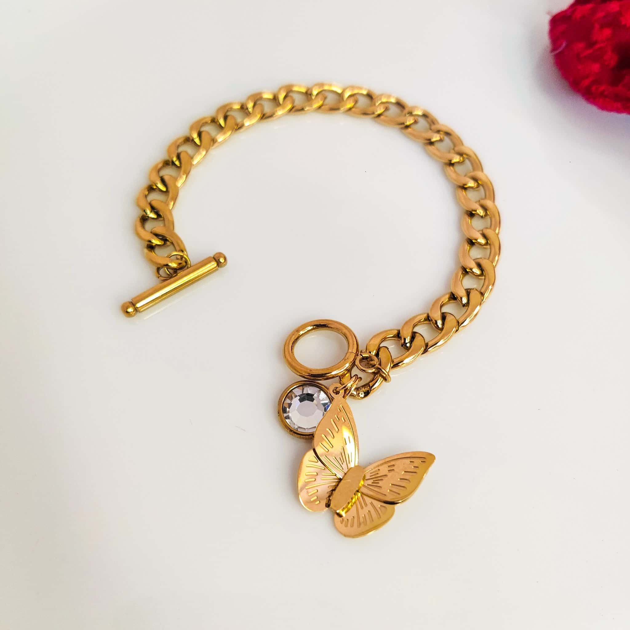 Elegant Butterfly Charm Bracelet - Image 4