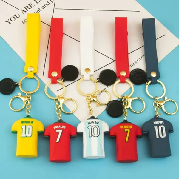 Football Players Jersey Rubber Keychain | Soccer Fan Accessory - Image 15