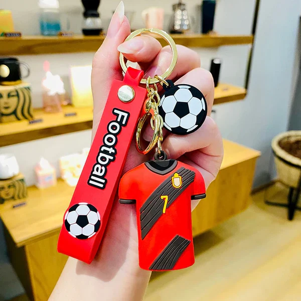 Football Players Jersey Rubber Keychain | Soccer Fan Accessory - Image 18