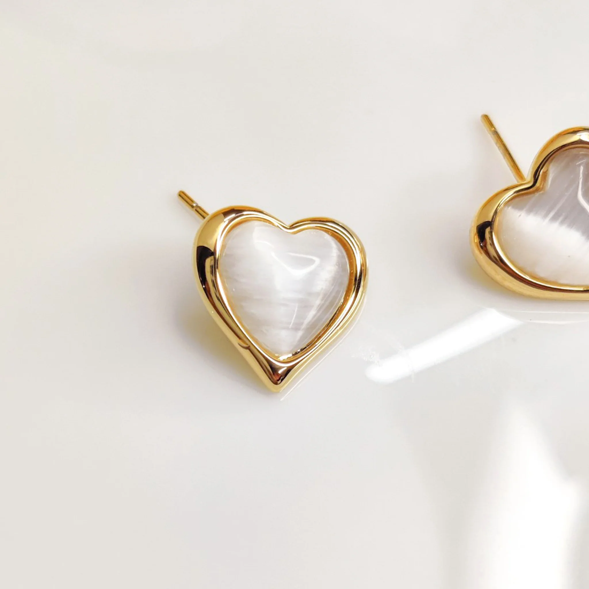 Glossy Heart Studs - Image 2