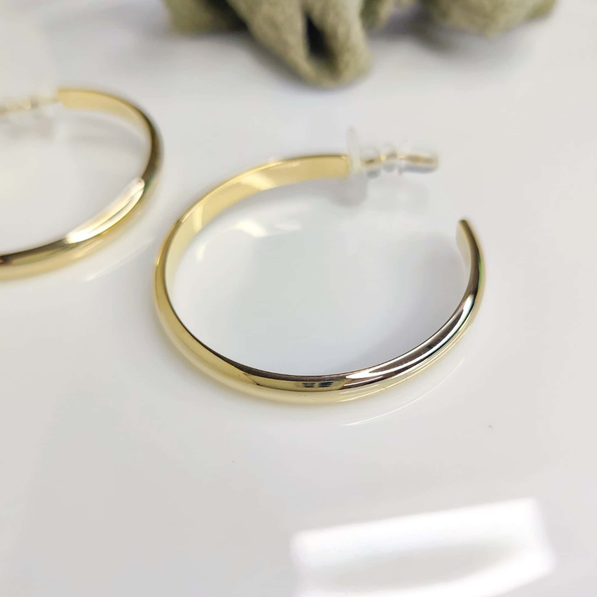 Gold Basic Hoops - Image 3