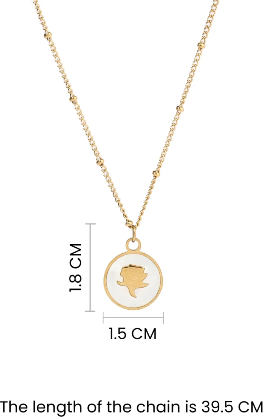 Gold Rose Necklace - Image 4