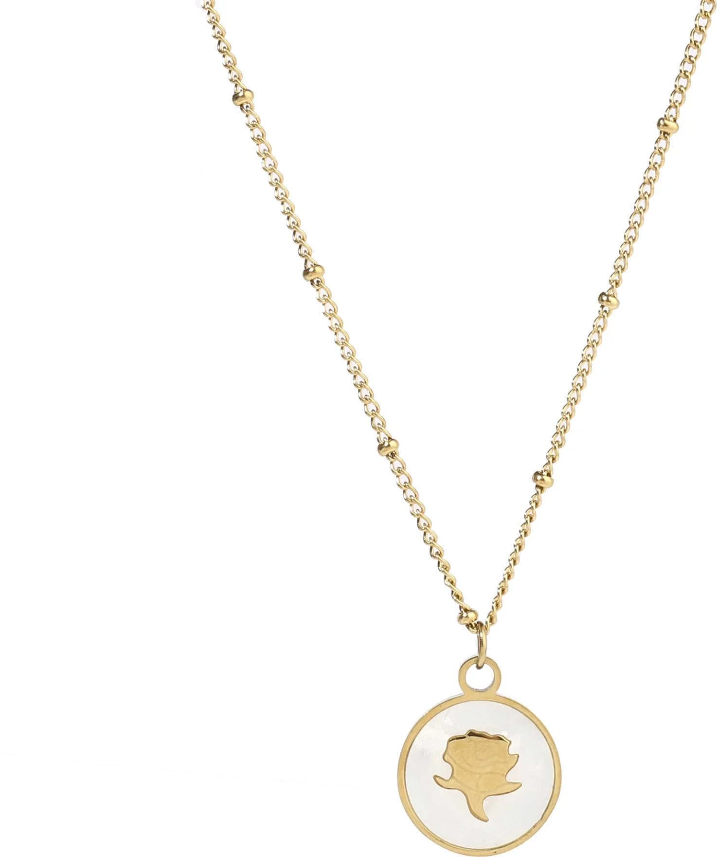 Gold Rose Necklace - Image 5