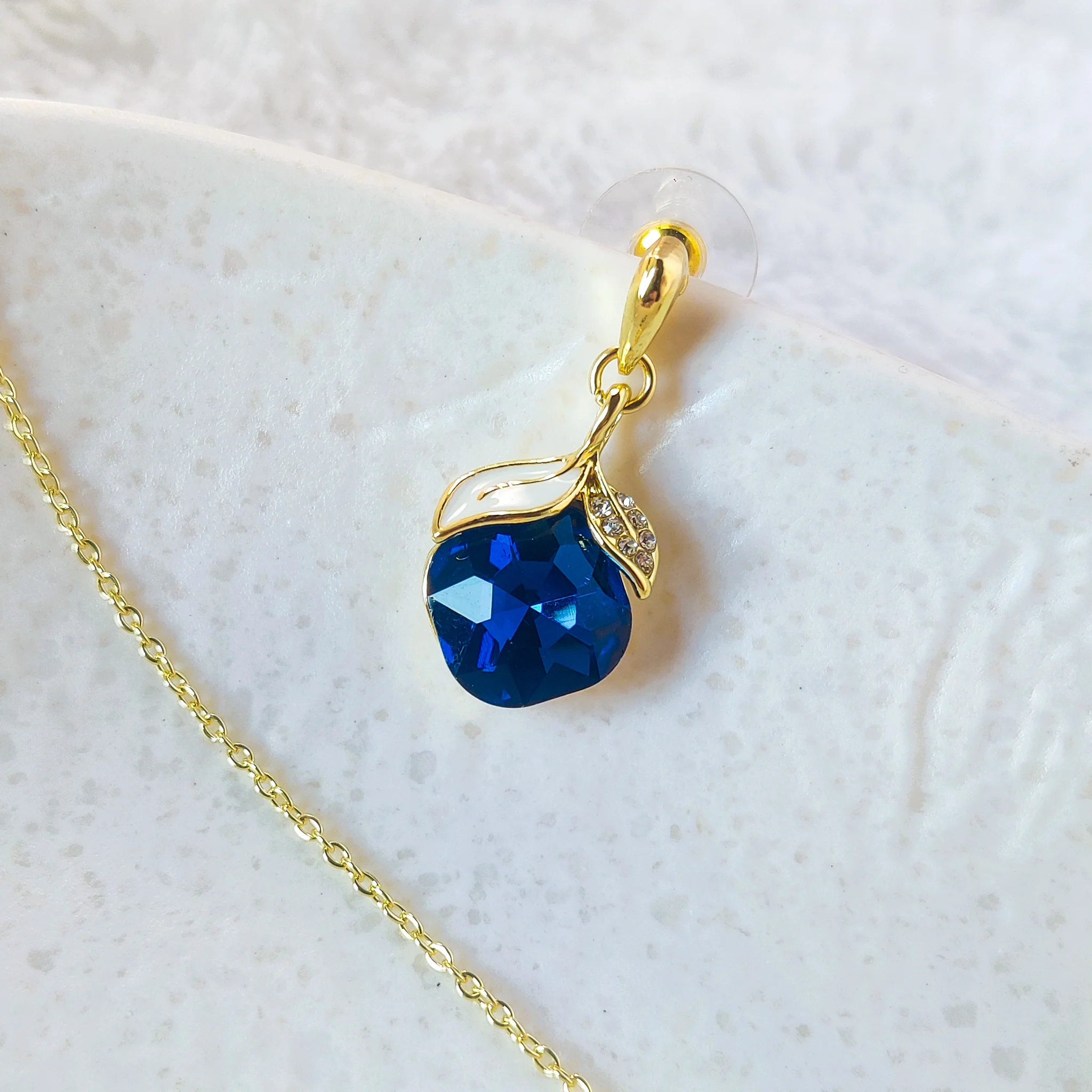 Midnight Blue Crystal Jewelry Set - Image 4