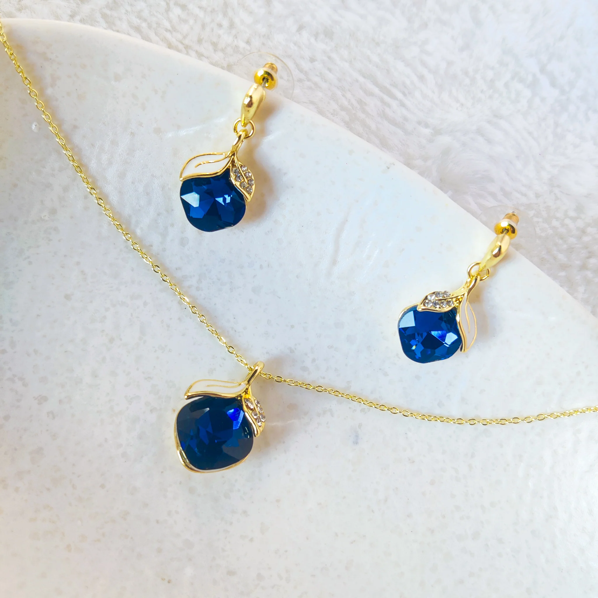 Midnight Blue Crystal Jewelry Set - Image 5