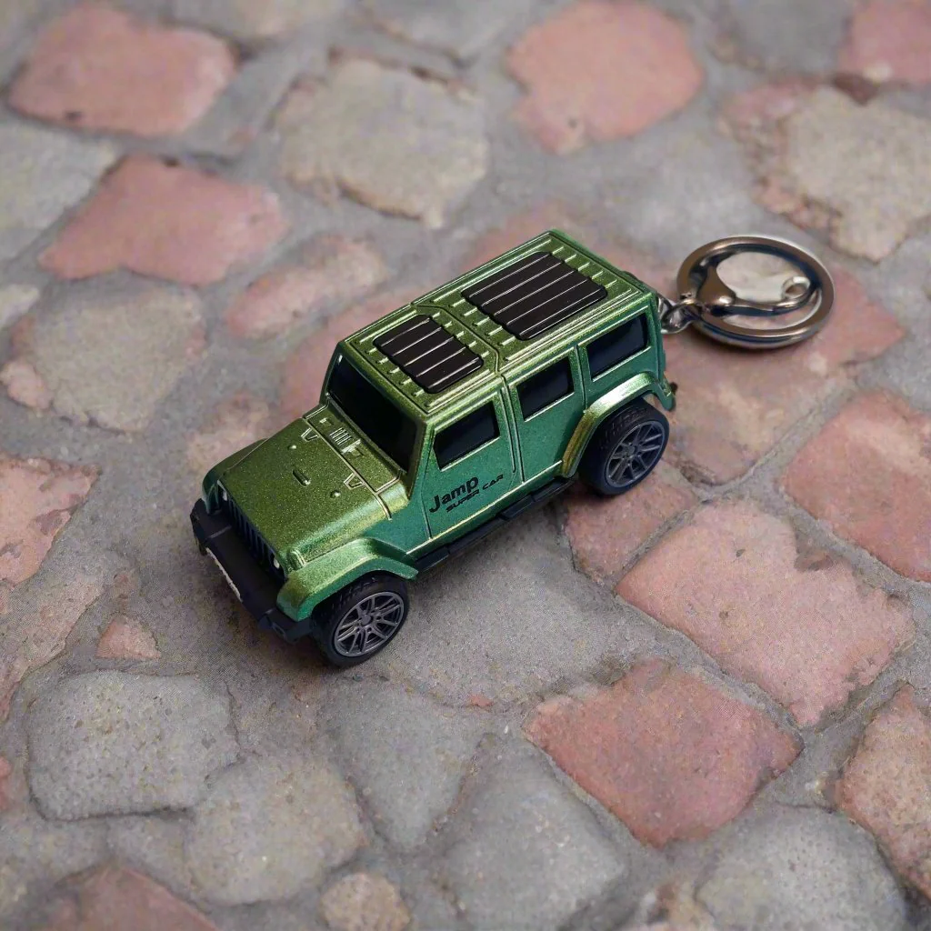Miniature Push-Back Jeep Car Keychain - Image 3