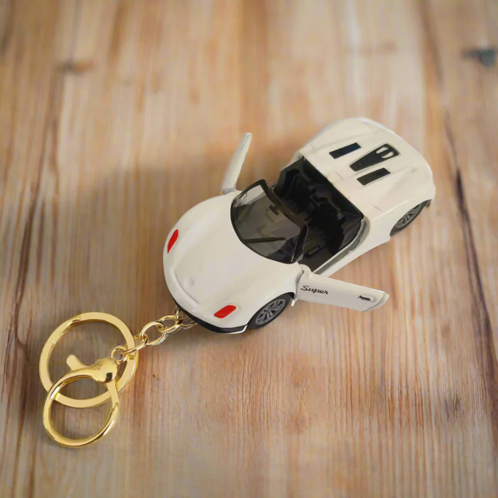 Miniature Supercars Pull-Back Diecast Toy Keychain – Luxury Sports Car Keyring - Image 3