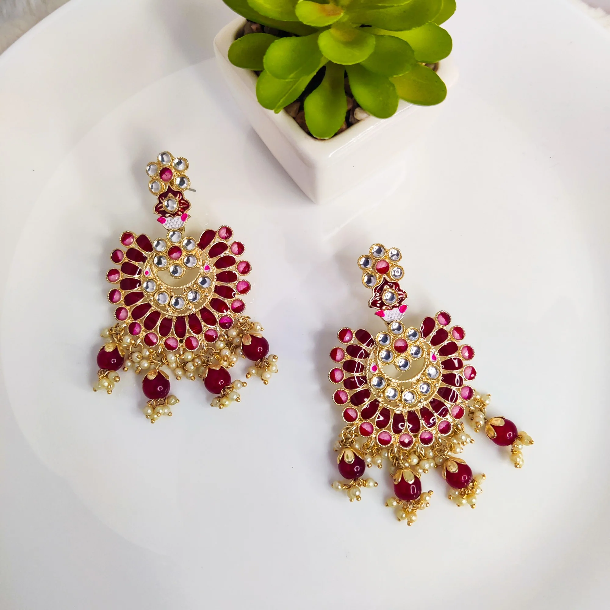 Moonlit Miraya Chandelier Earrings - Image 8