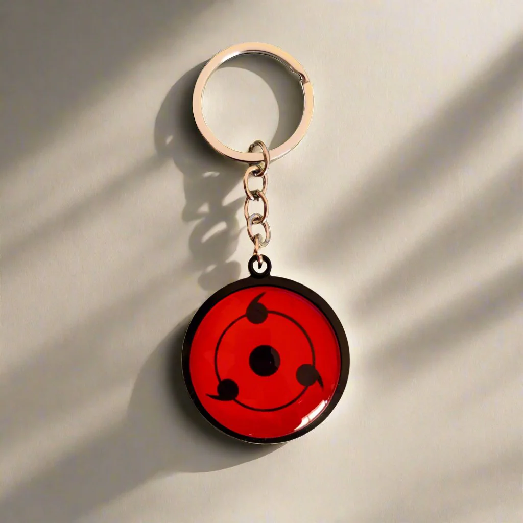 Naruto Tripe Tomoe Sharingan Keychain