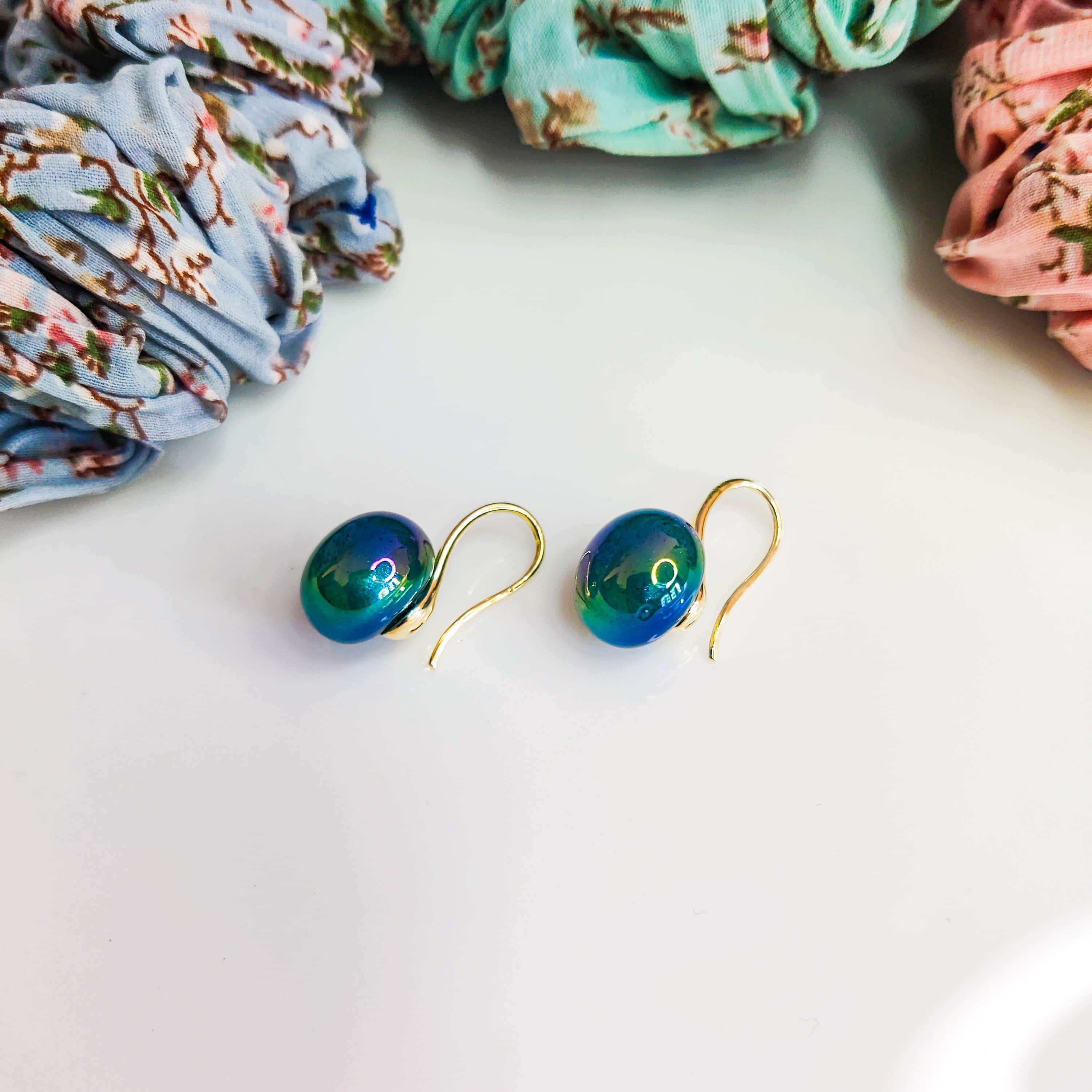 Rainbow Titanium Drop Earrings - Image 5