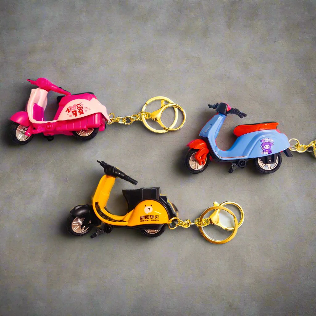 Retro Vespa-Inspired Toy Scooter Keychain