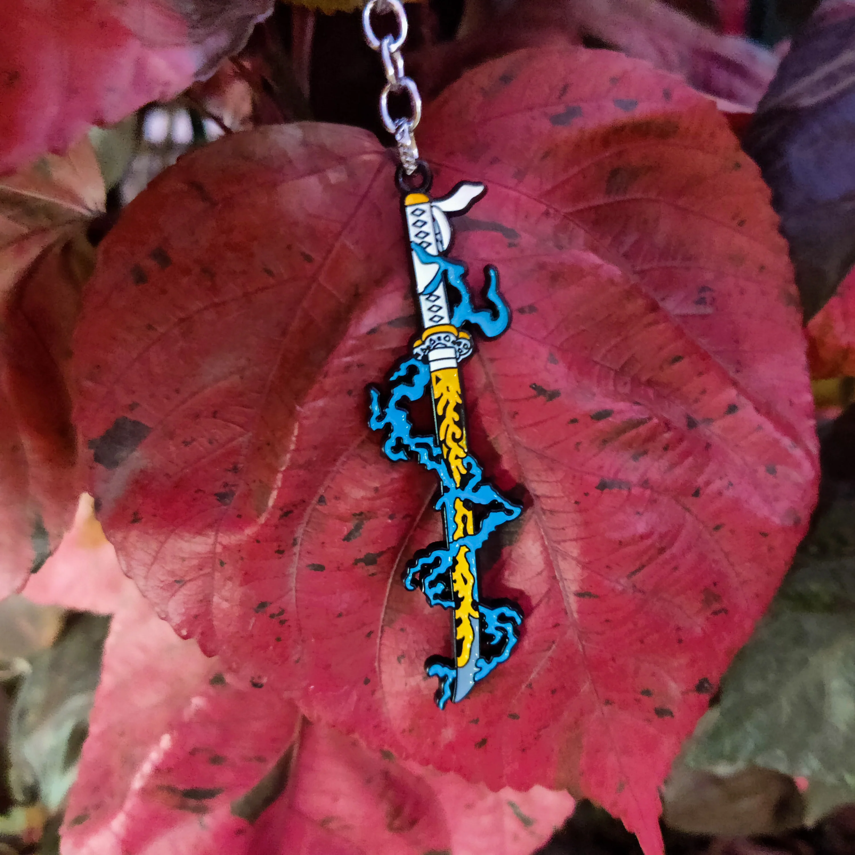 Zenitsu Katana Metal Keychain | Demon Slayer Collectible Accessories - Image 3
